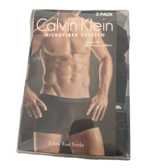 Calvin Klein Other - Calvin Klein Microfiber Stretch Classic Fit 3 pack Low Rise Trunks Black - L NWT